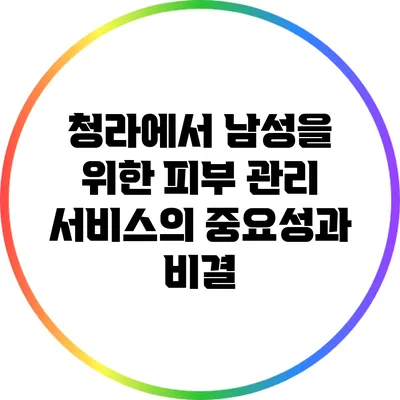 청라에서 남성을 위한 피부 관리 서비스의 중요성과 비결