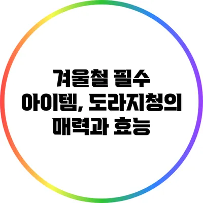 겨울철 필수 아이템, 도라지청의 매력과 효능