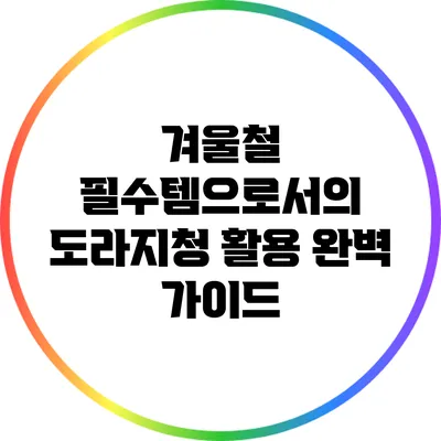 겨울철 필수템으로서의 도라지청 활용 완벽 가이드