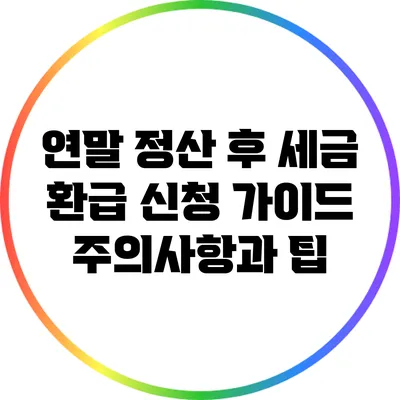 연말 정산 후 세금 환급 신청 가이드: 주의사항과 팁